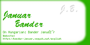 januar bander business card